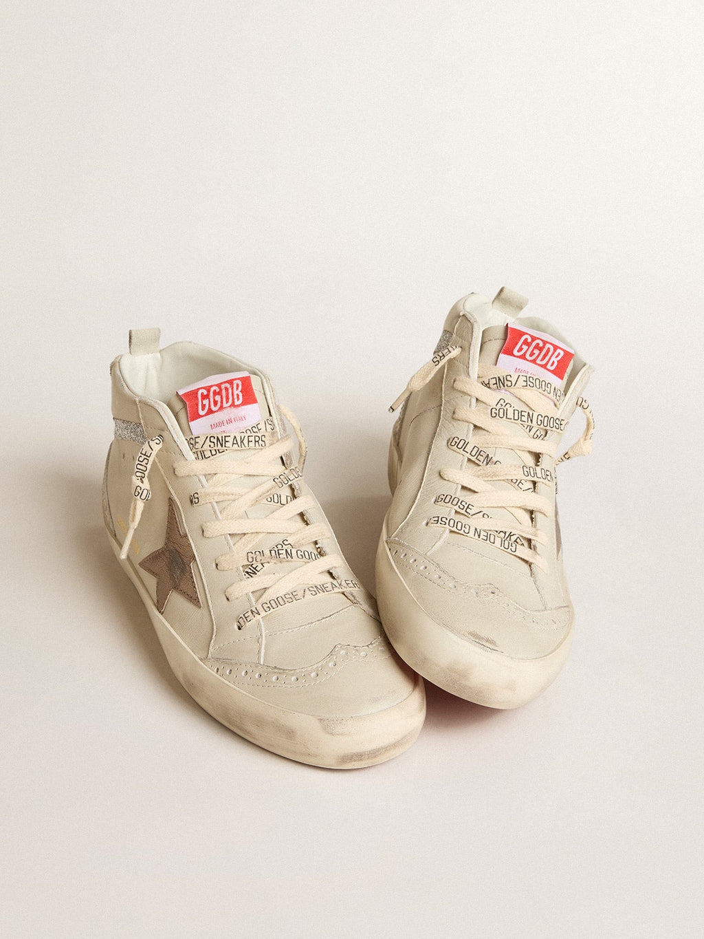 Women's Mid Star LTD with bronze leather star and Swarovski crystal flash| Golden Goose