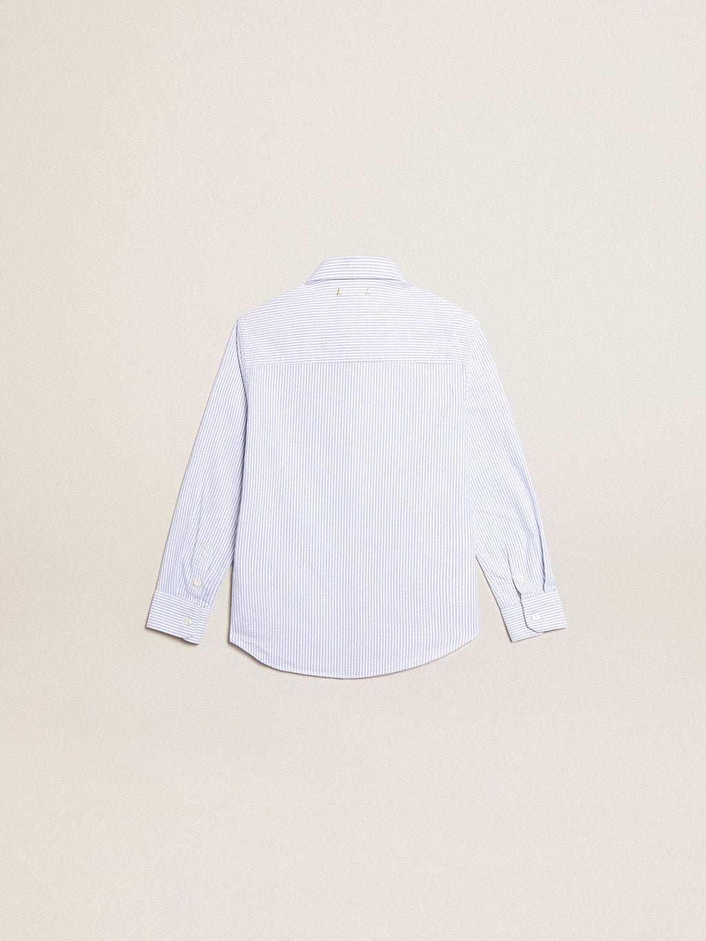 Boys' shirt with light blue stripes| Golden Goose