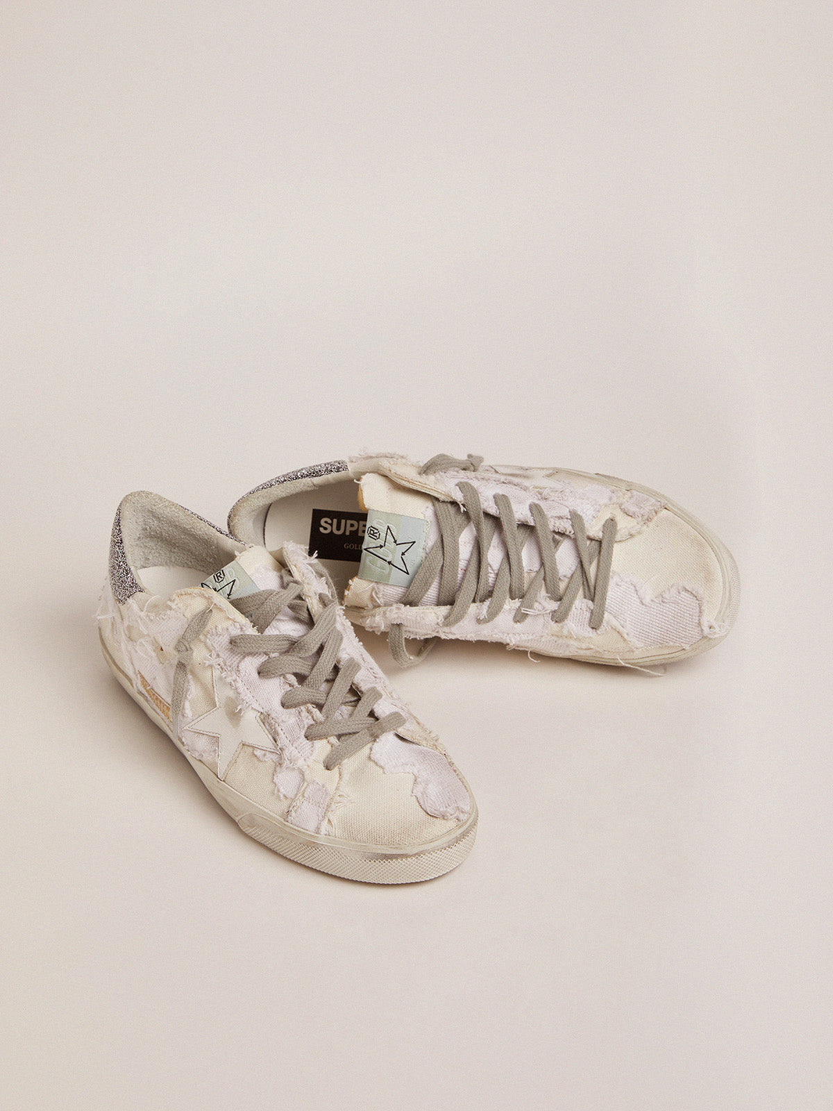 Women's Super-Star white sneakers with Swarovski| Golden Goose