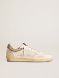 Men's Ball Star Pro in optical white leather with rubber inserts| Golden Goose