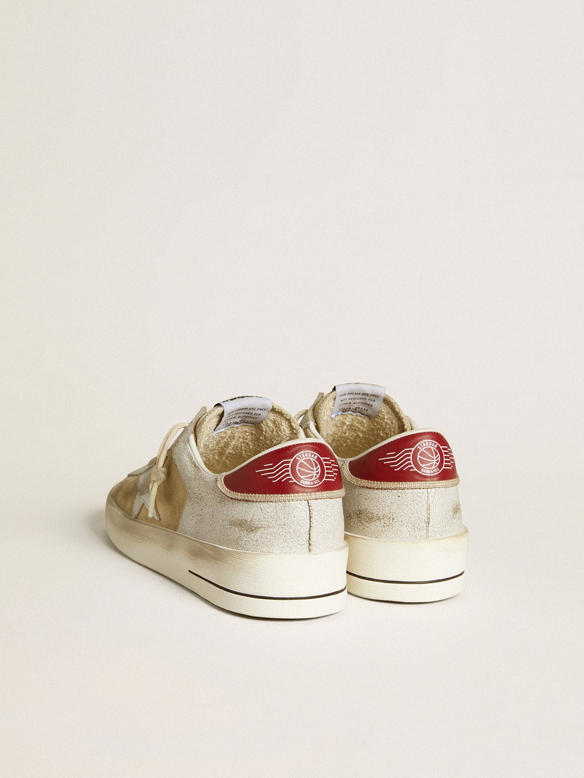 Stardan in nubuck and crackle leather with silver metallic leather star| Golden Goose