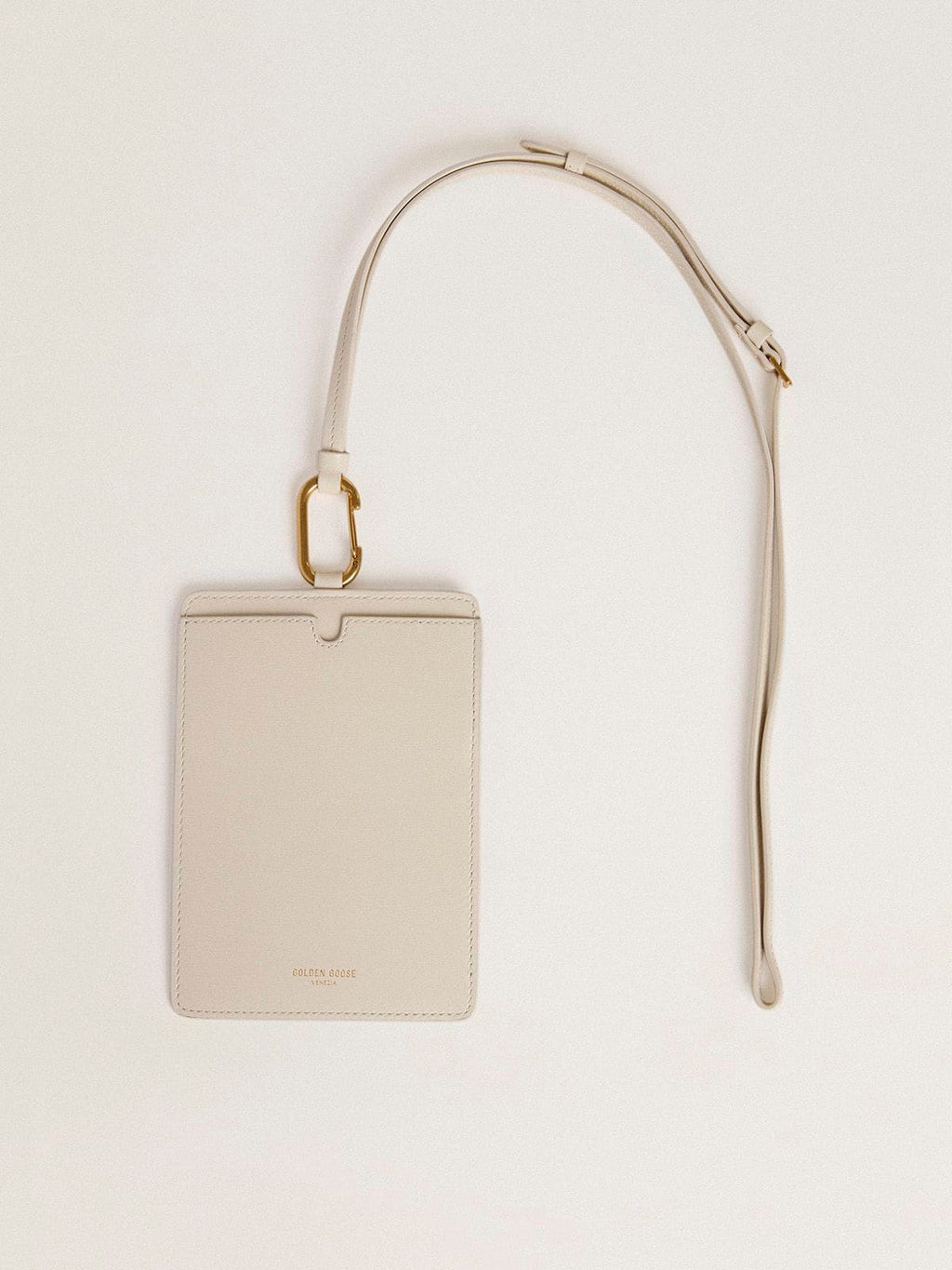 Worn white document holder| Golden Goose