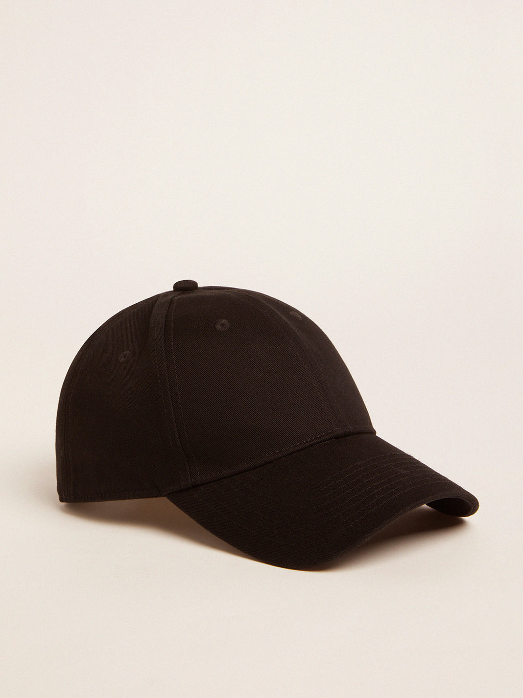 Black baseball cap with logo on the side| Golden Goose