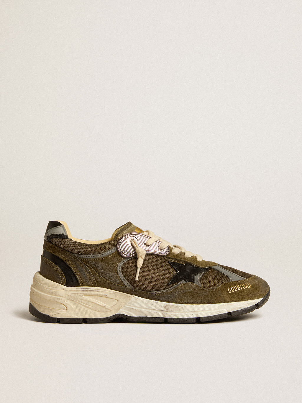Women's Dad-Star in suede and mesh with black leather star and heel tab| Golden Goose