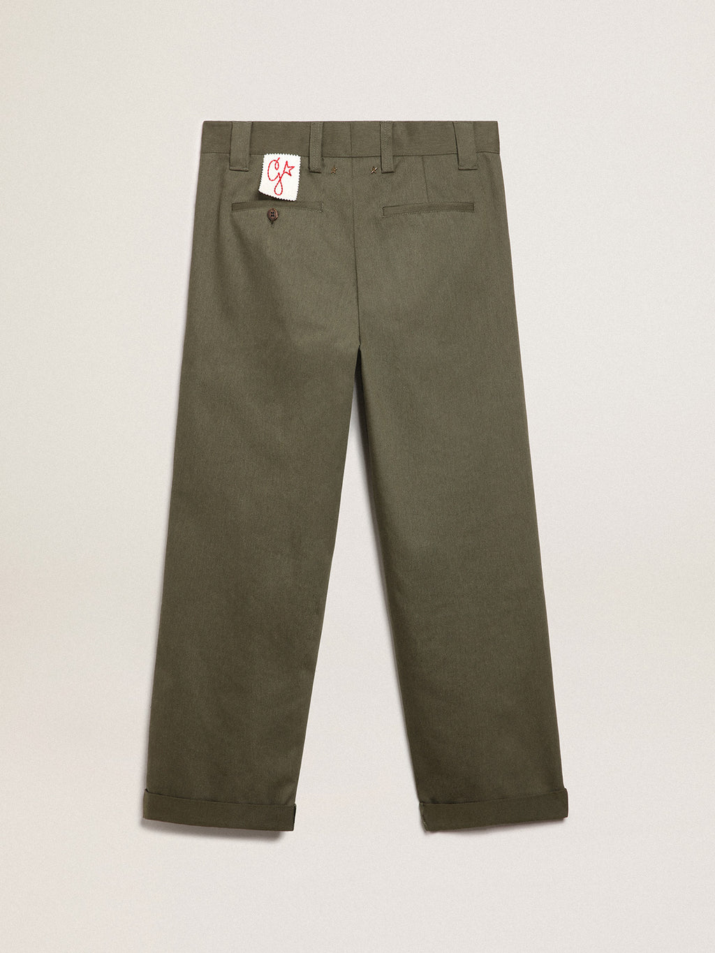 Military-green Golden Collection chinos| Golden Goose