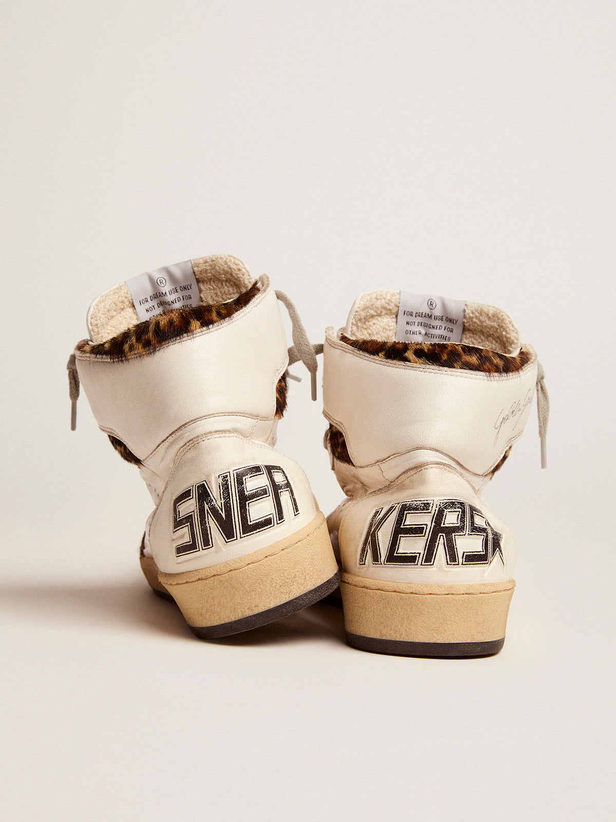 Women's Sky-Star high-top sneakers in leopard-print pony skin| Golden Goose