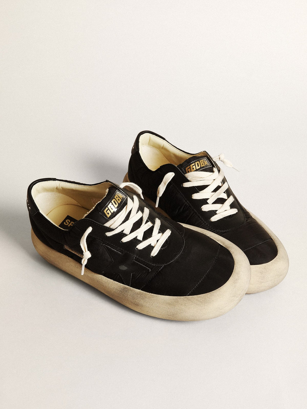 Men's Space-Star in nylon with black leather star and heel tab| Golden Goose