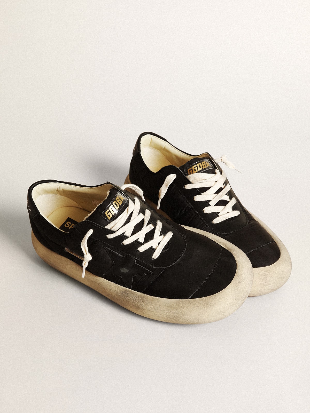 Men's Space-Star in nylon with black leather star and heel tab| Golden Goose