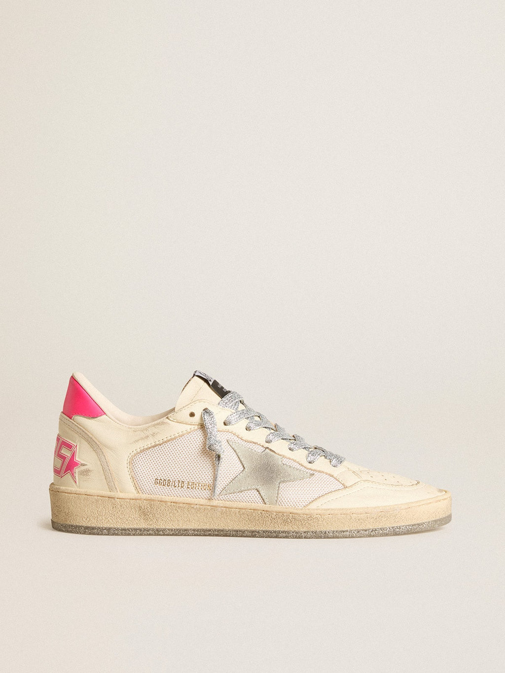 Women's Ball Star LTD in nappa leather and mesh with suede star and leather heel tab| Golden Goose