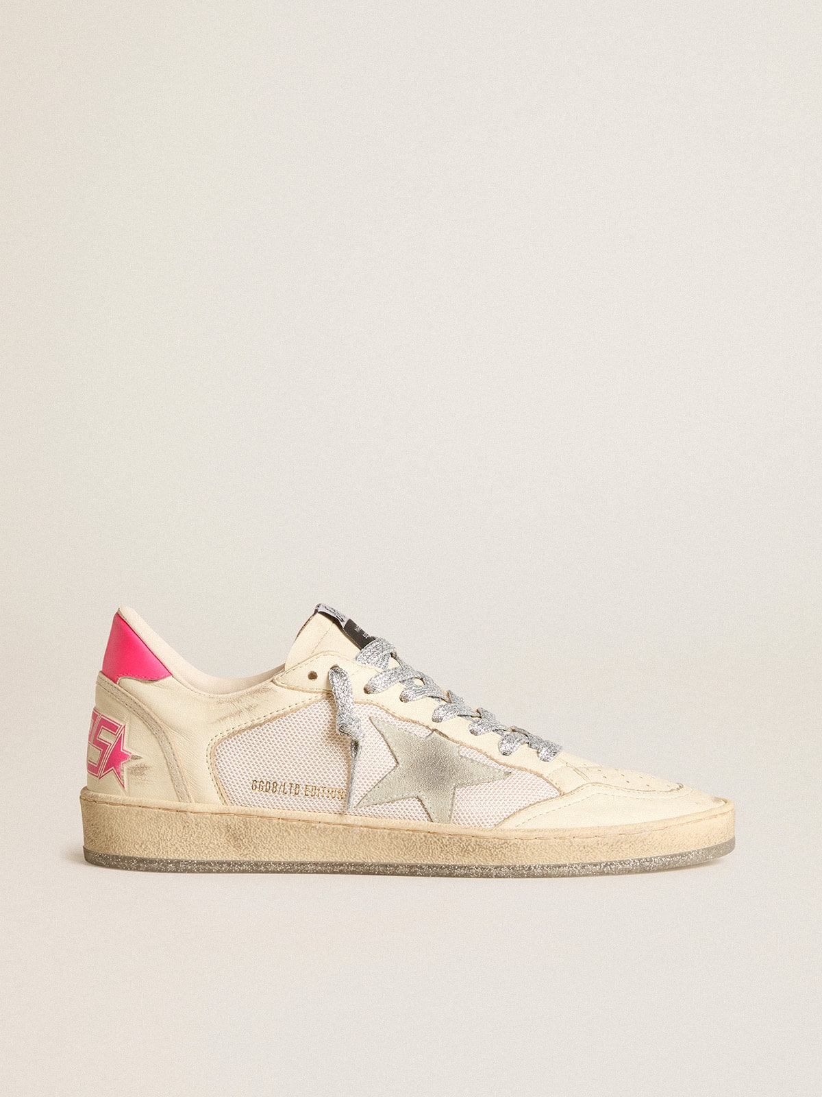 Women's Ball Star LTD in nappa leather and mesh with suede star and leather heel tab| Golden Goose
