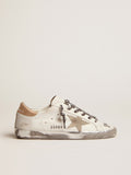 Women's Super-Star in white leather with gray suede star| Golden Goose