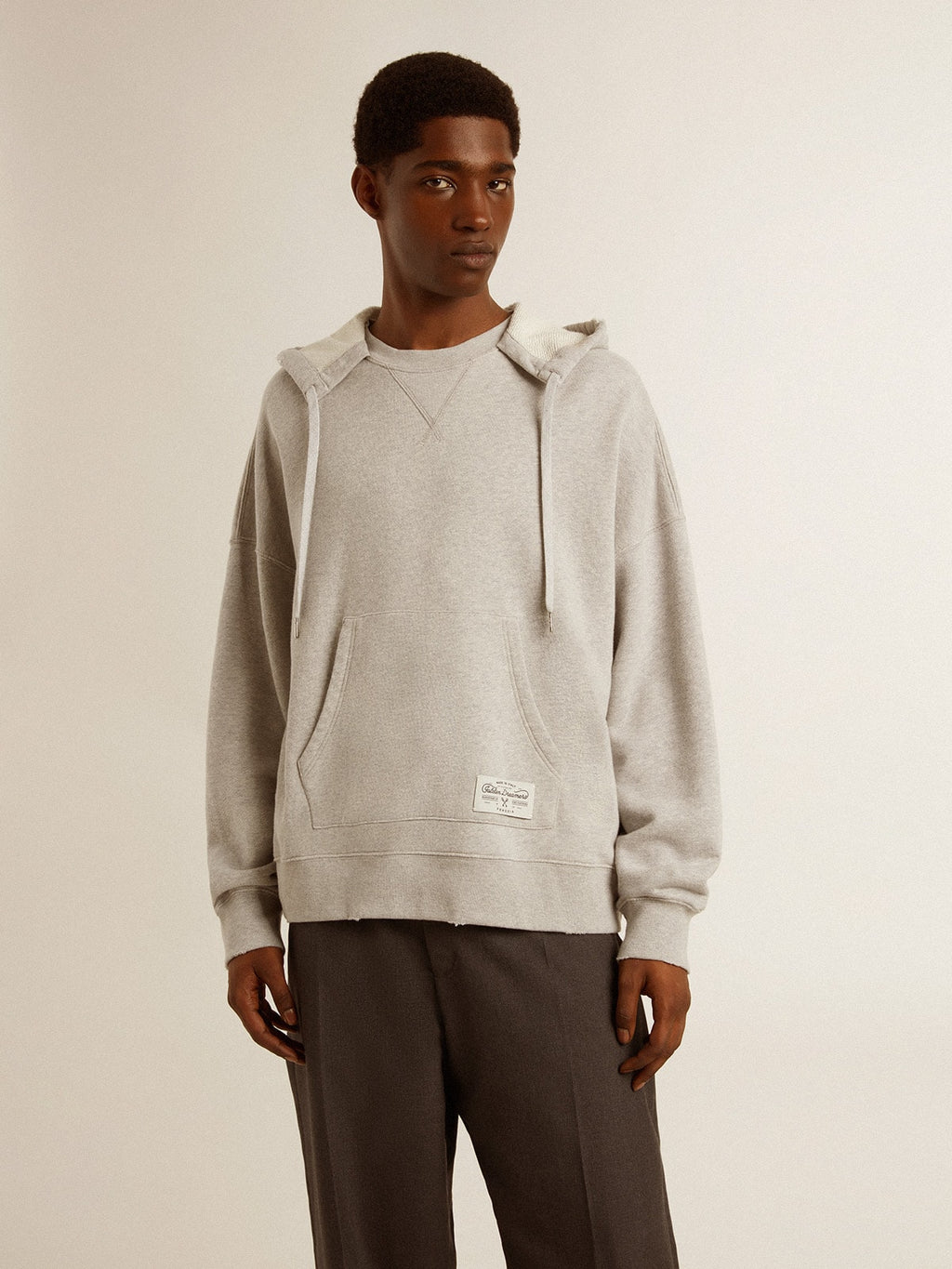 Unisex cotton hooded sweatshirt with print on the back