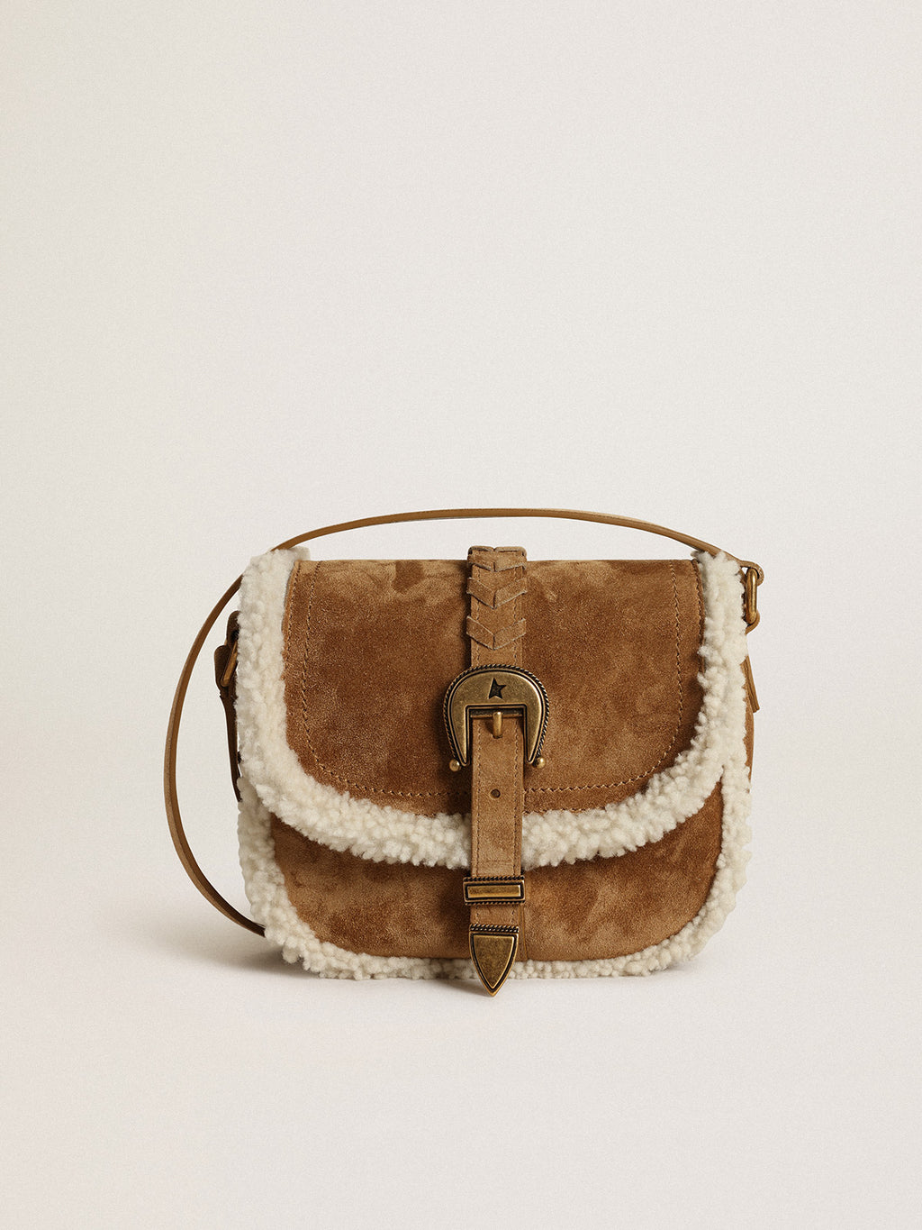 Women's Rodeo Bag in suede with shearling details| Golden Goose