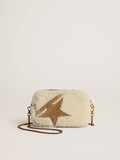 Star Bag in beige shearling with suede star| Golden Goose