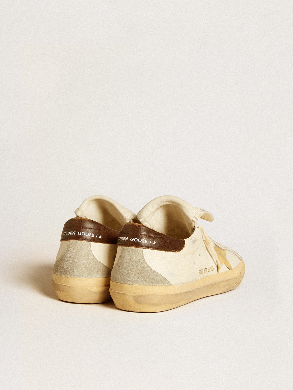 Men's Super-Star LTD in nappa with suede star and brown heel tab| Golden Goose