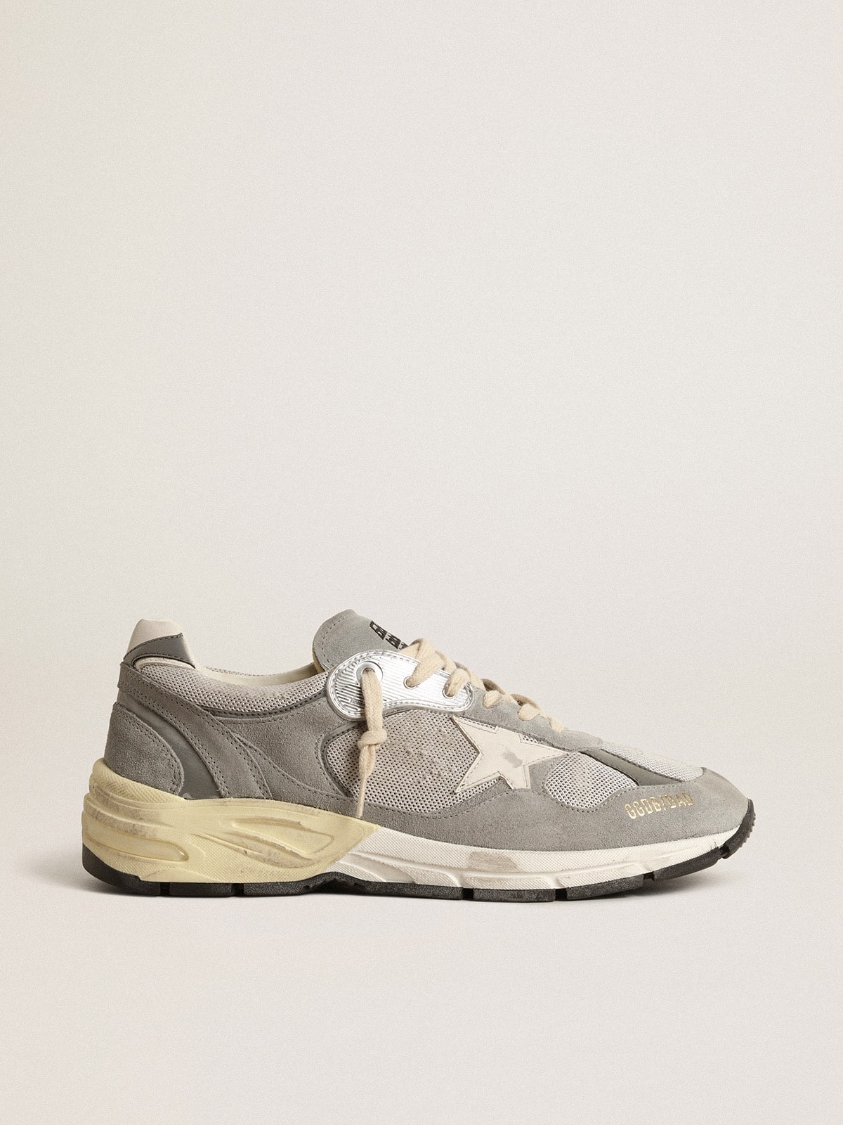 Men's Dad-Star in suede and mesh with white leather star and heel tab| Golden Goose