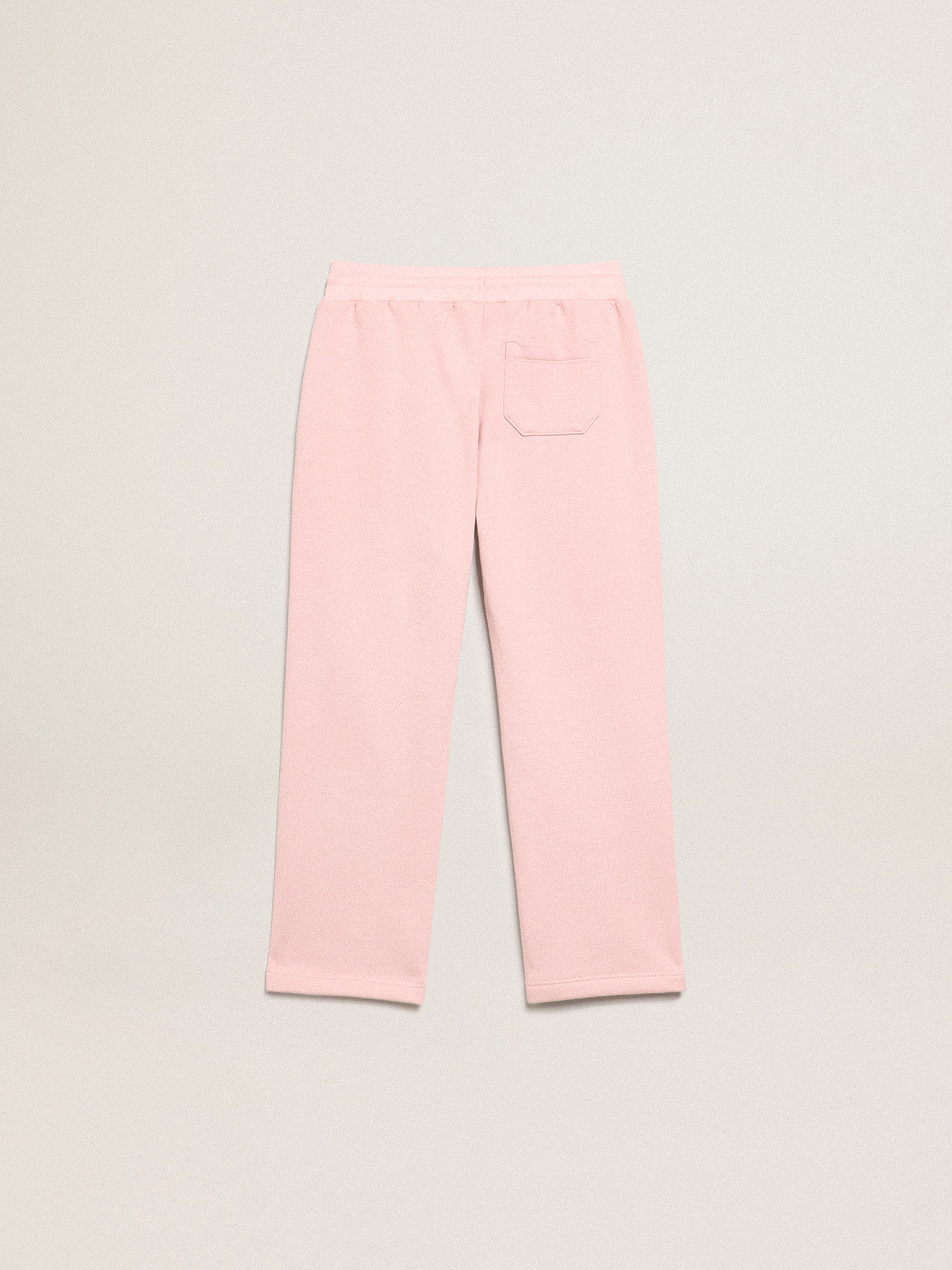 Pink joggers with glitter star on the front| Golden Goose