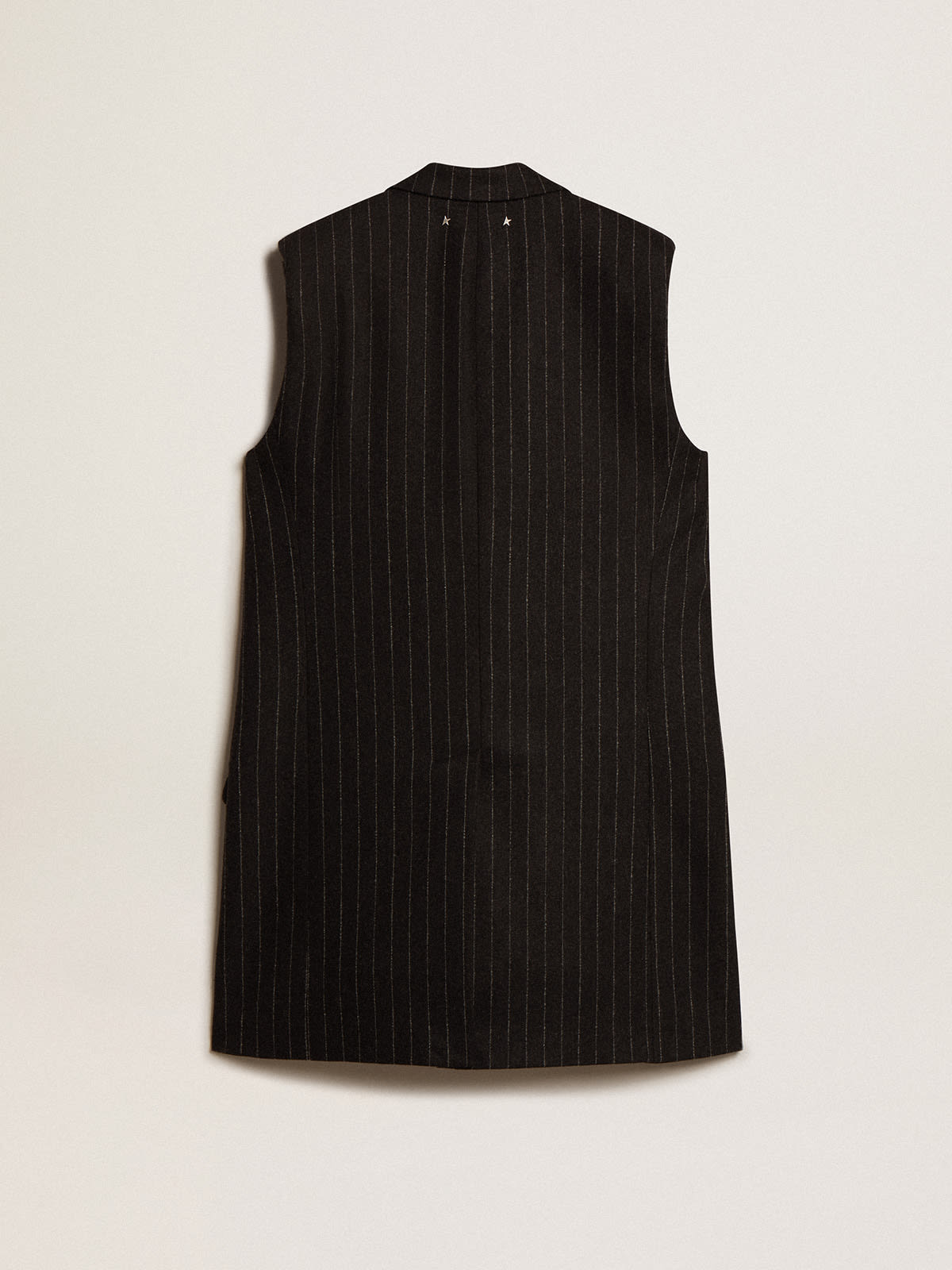 Women's vest in gray melange wool| Golden Goose