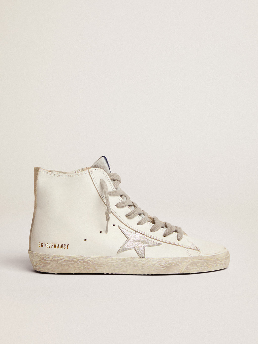 Women's Francy leather with suede star| Golden Goose