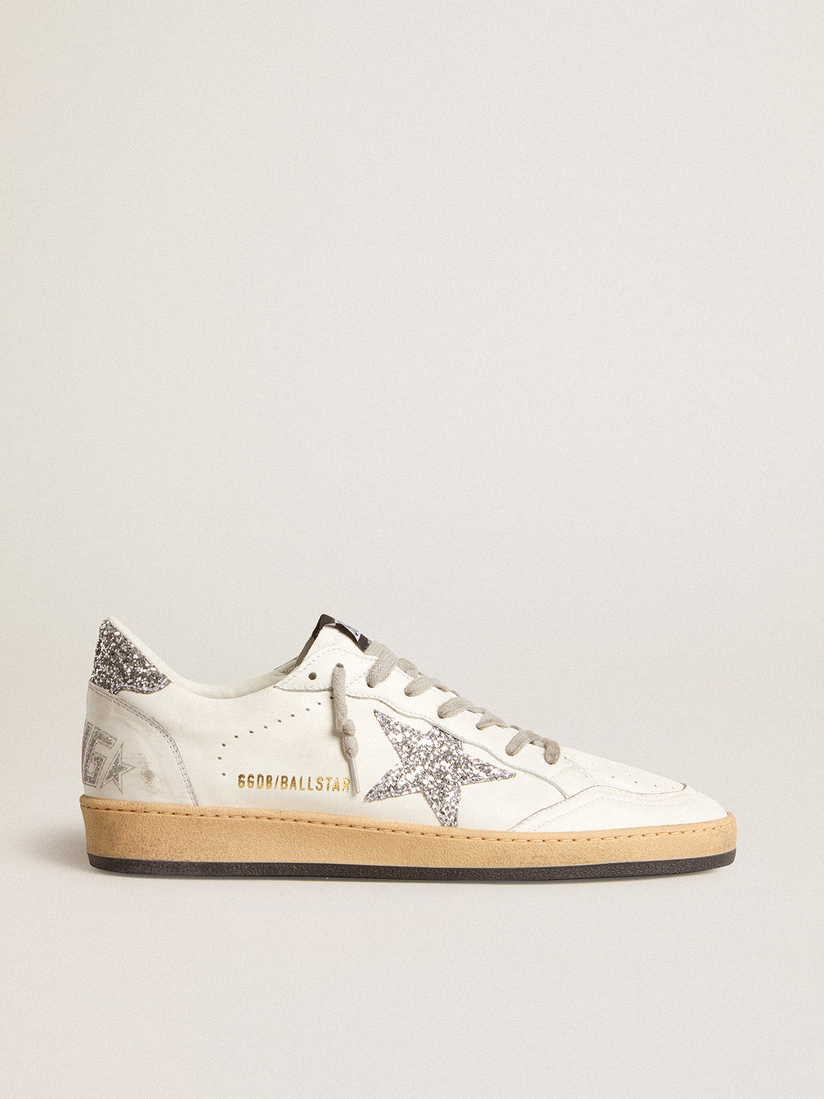 Men's Ball Star Wishes in nappa leather with glitter star and heel tab| Golden Goose