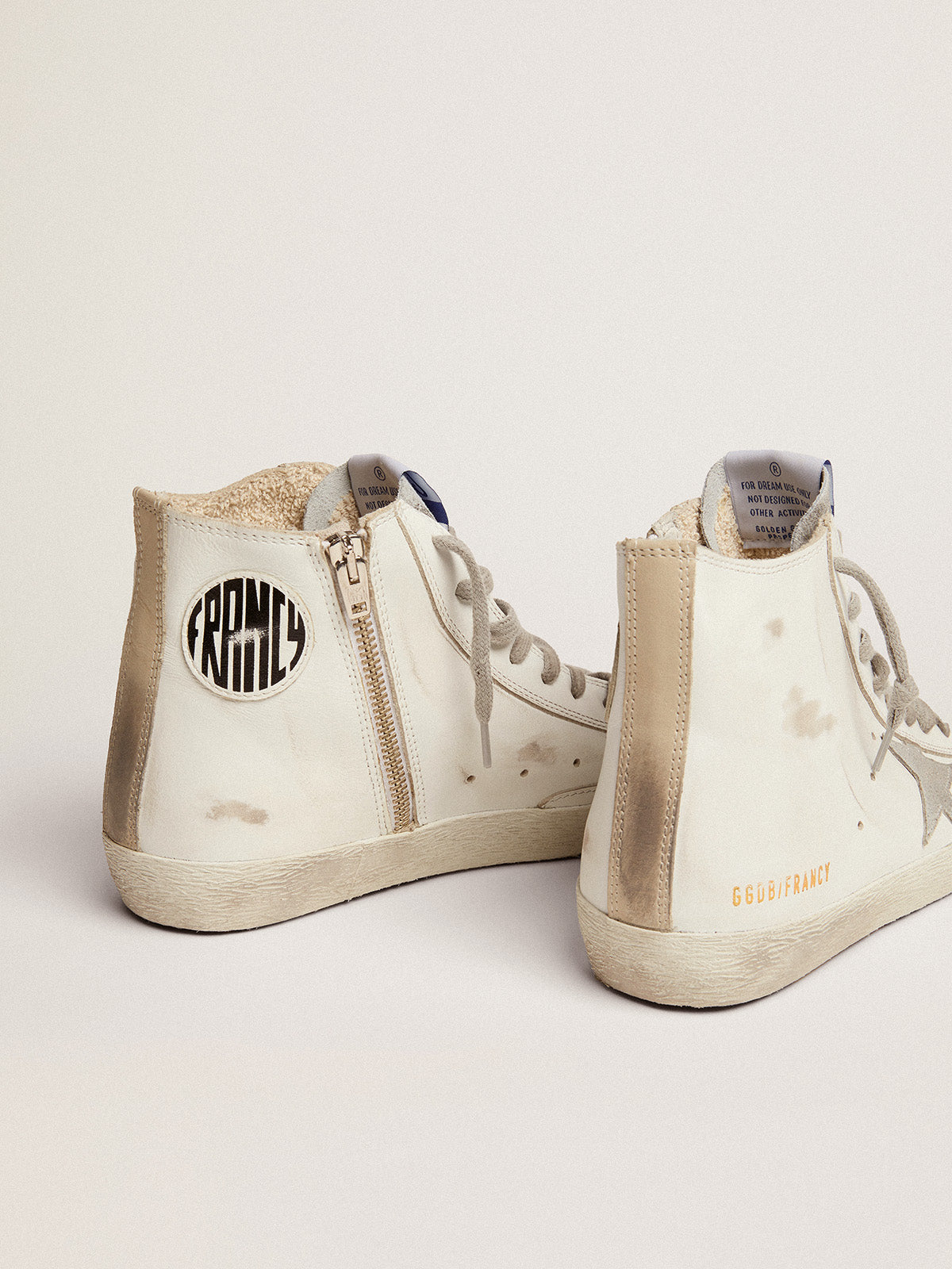 Women's Francy leather with suede star| Golden Goose