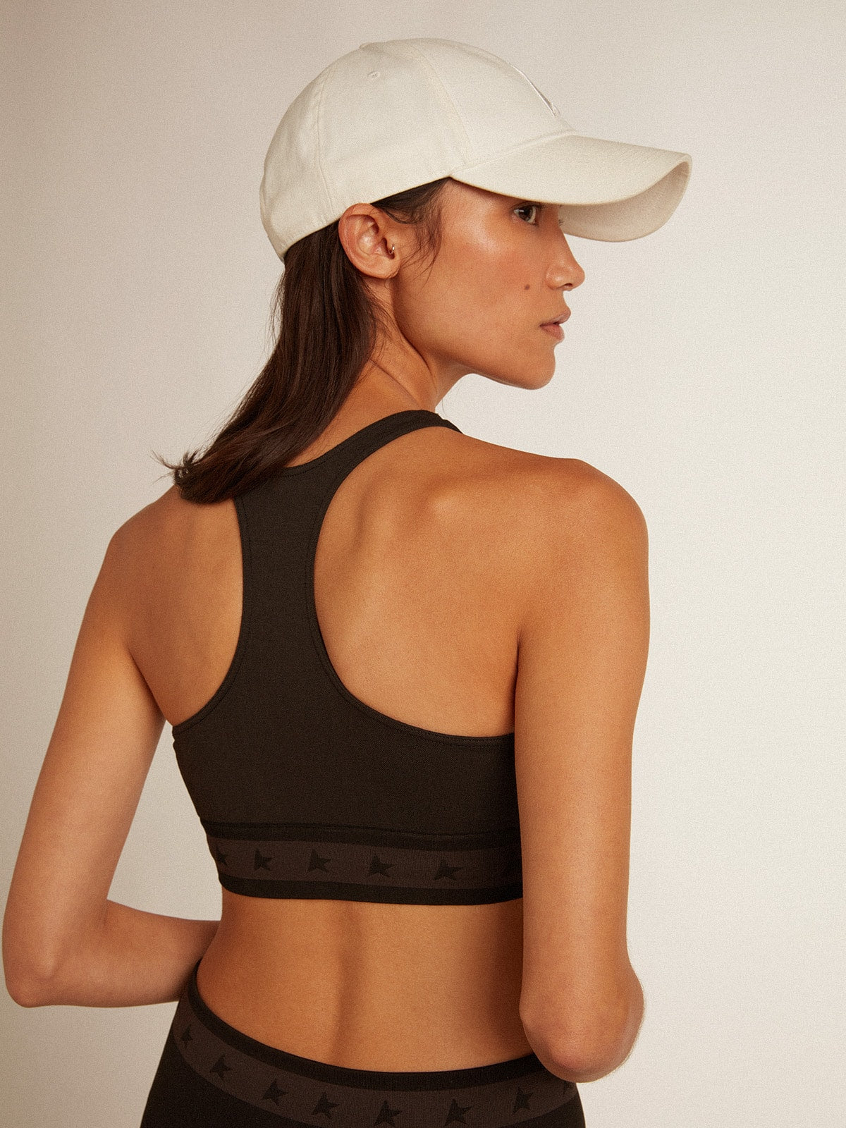 Black athletic top| Golden Goose