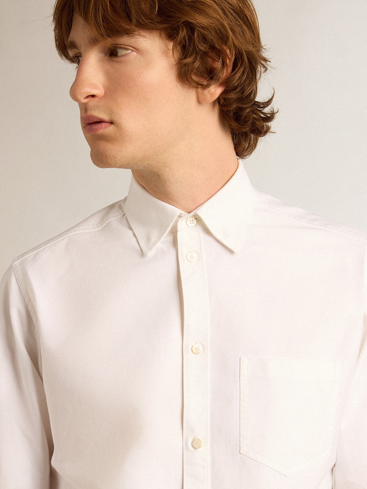 White cotton shirt| Golden Goose