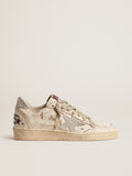 Ball Star LTD with suede star and platinum glitter heel tab| Golden Goose