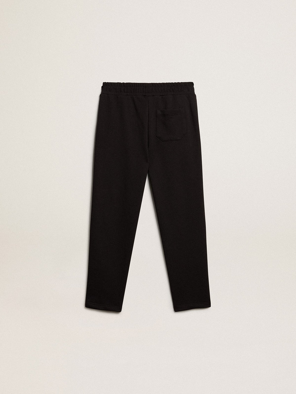 Boys' black joggers with white stars| Golden Goose
