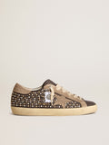 Super-Star LTD in gray nubuck with Swarovski pearls and suede star| Golden Goose