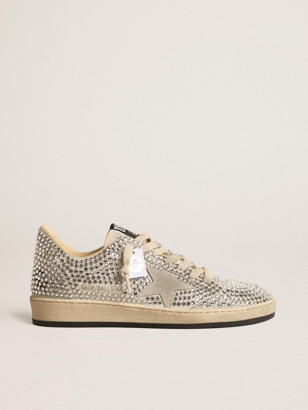 Women's Ball Star LTD with Swarovski crystals and gray suede star| Golden Goose