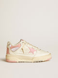 Women's Forty2 with pink star and white leather heel tab| Golden Goose