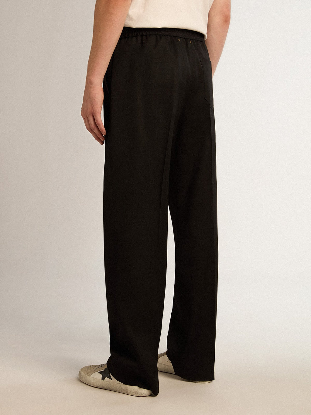 Men's joggers in black wool| Golden Goose