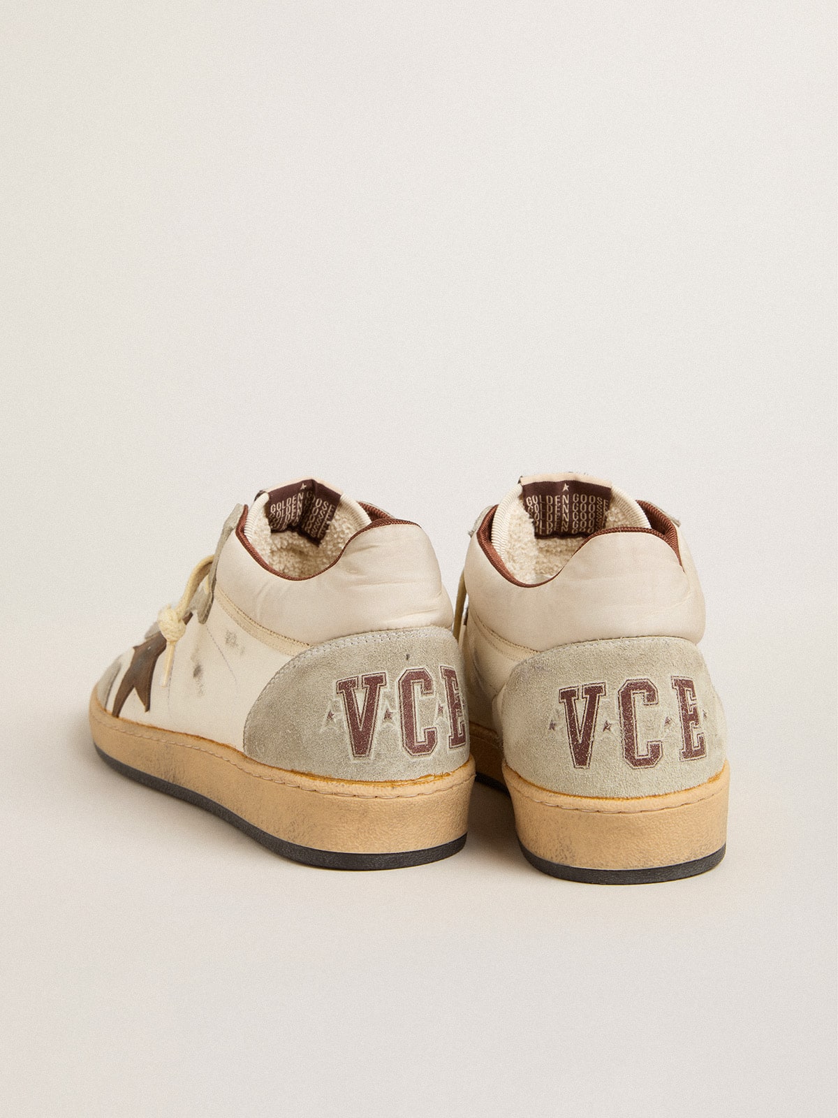 Ball Star LTD in nappa and nylon with suede star and inserts| Golden Goose