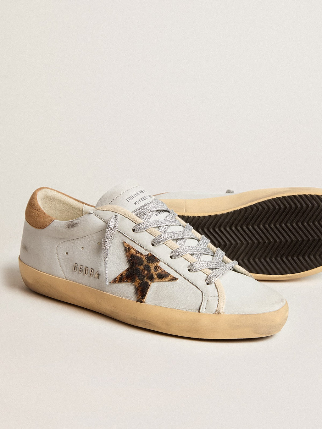Women's Super-Star in nappa leather with pony skin star and suede heel tab| Golden Goose