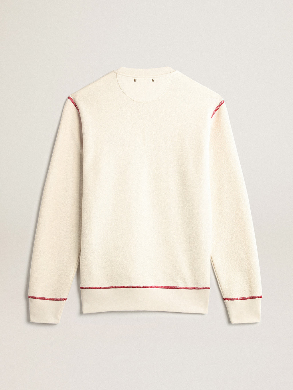 Men's heritage white sweatshirt with CNY logo| Golden Goose