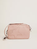 Star Bag in quartz-pink hammered leather with tone-on-tone star| Golden Goose