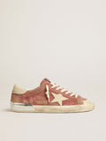 Super-Star in red leather with cream nubuck star and heel tab| Golden Goose