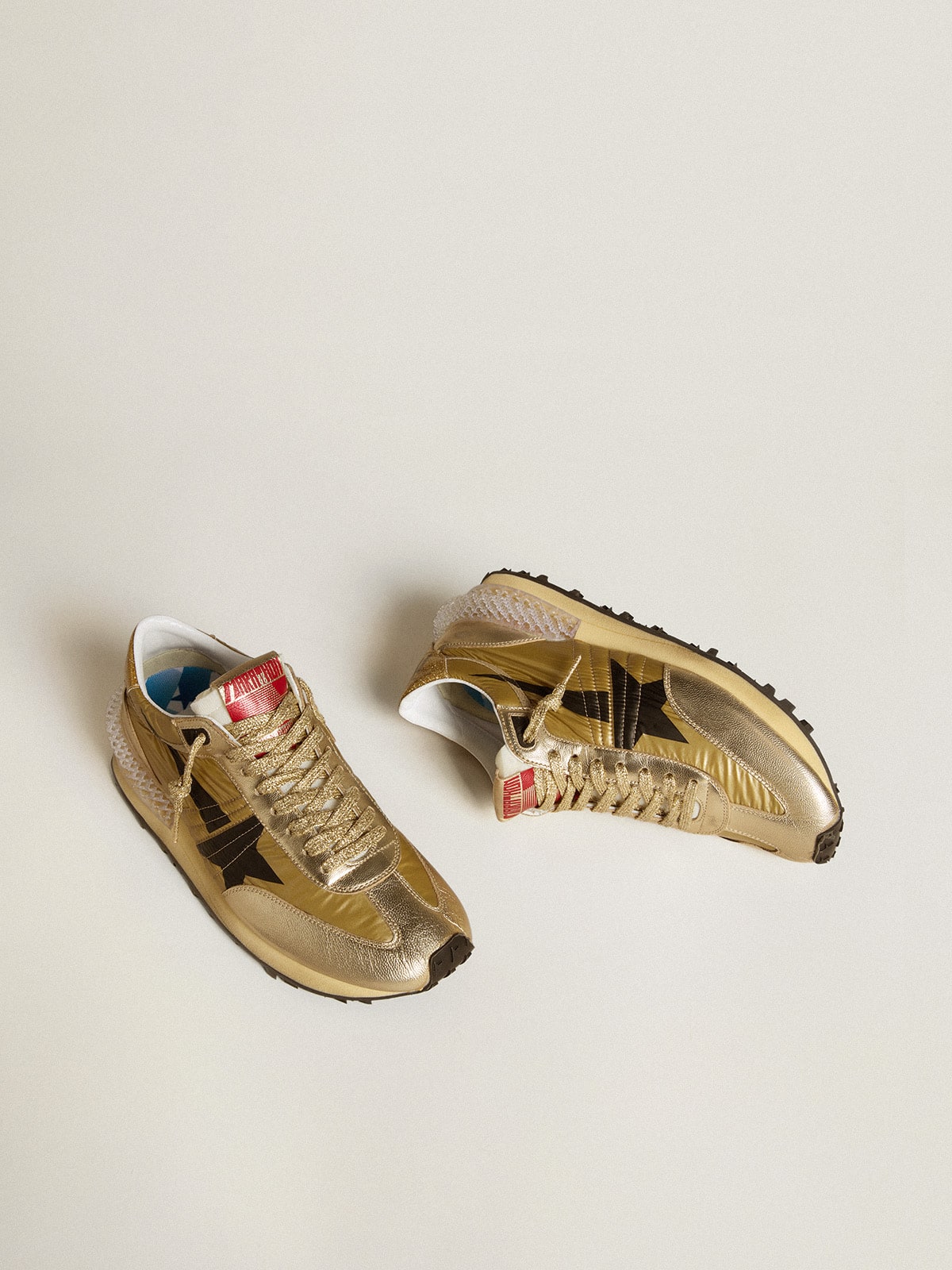 Women's Gold Marathon with gold nylon upper| Golden Goose