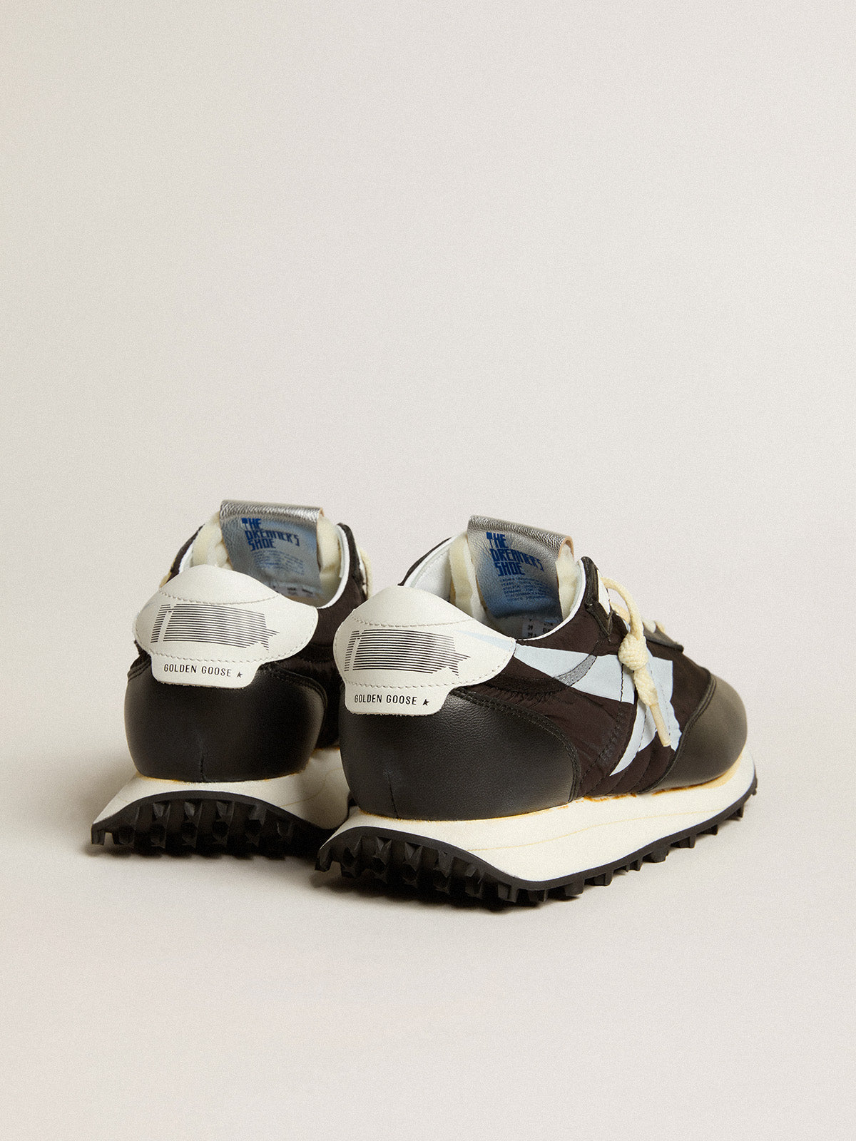 Women's Marathon with black nylon upper and white star| Golden Goose