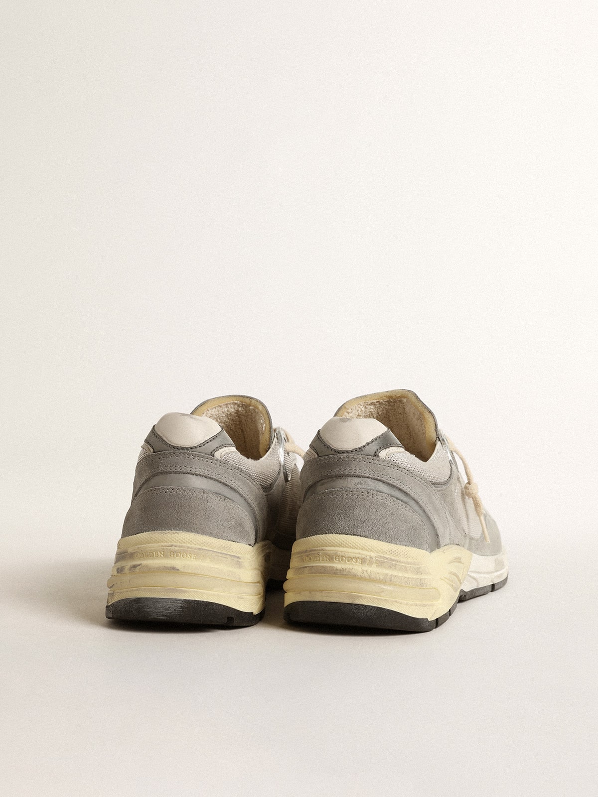 Men's Dad-Star in suede and mesh with white leather star and heel tab| Golden Goose