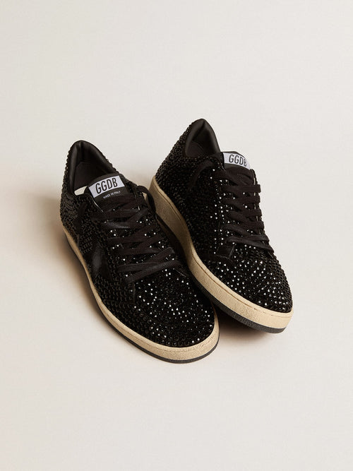 Ball Star in suede with black Swarovski crystals and black suede star| Golden Goose