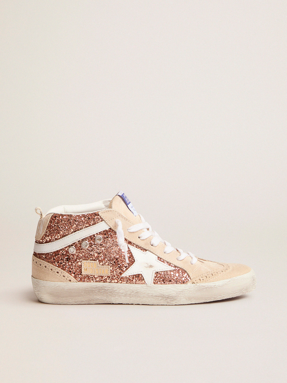 Women's Mid Star with gold glitter| Golden Goose