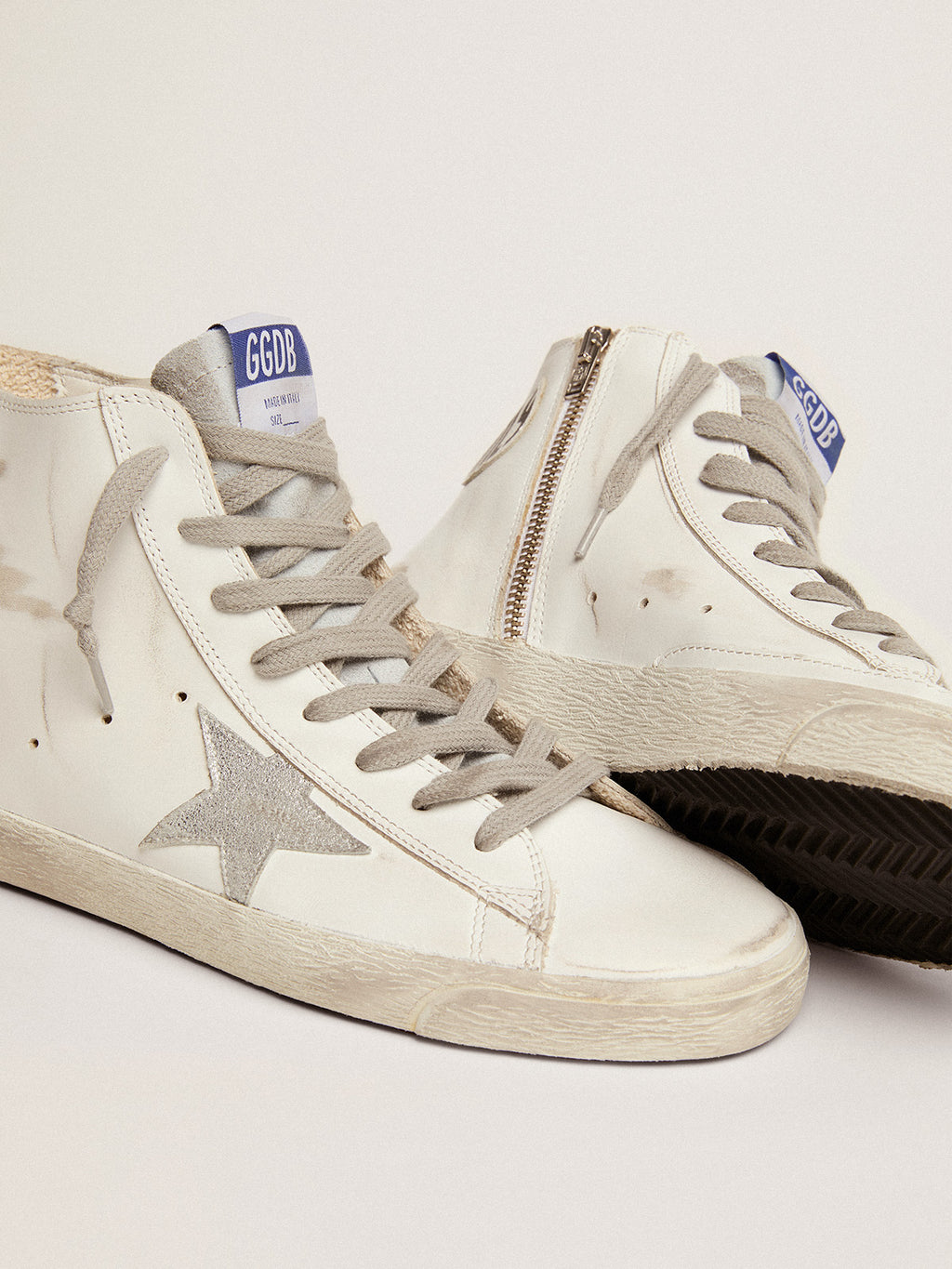 Women's Francy leather with suede star| Golden Goose