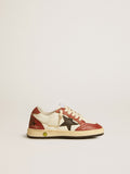 Ball Star Young in nappa with black star and red leather inserts| Golden Goose