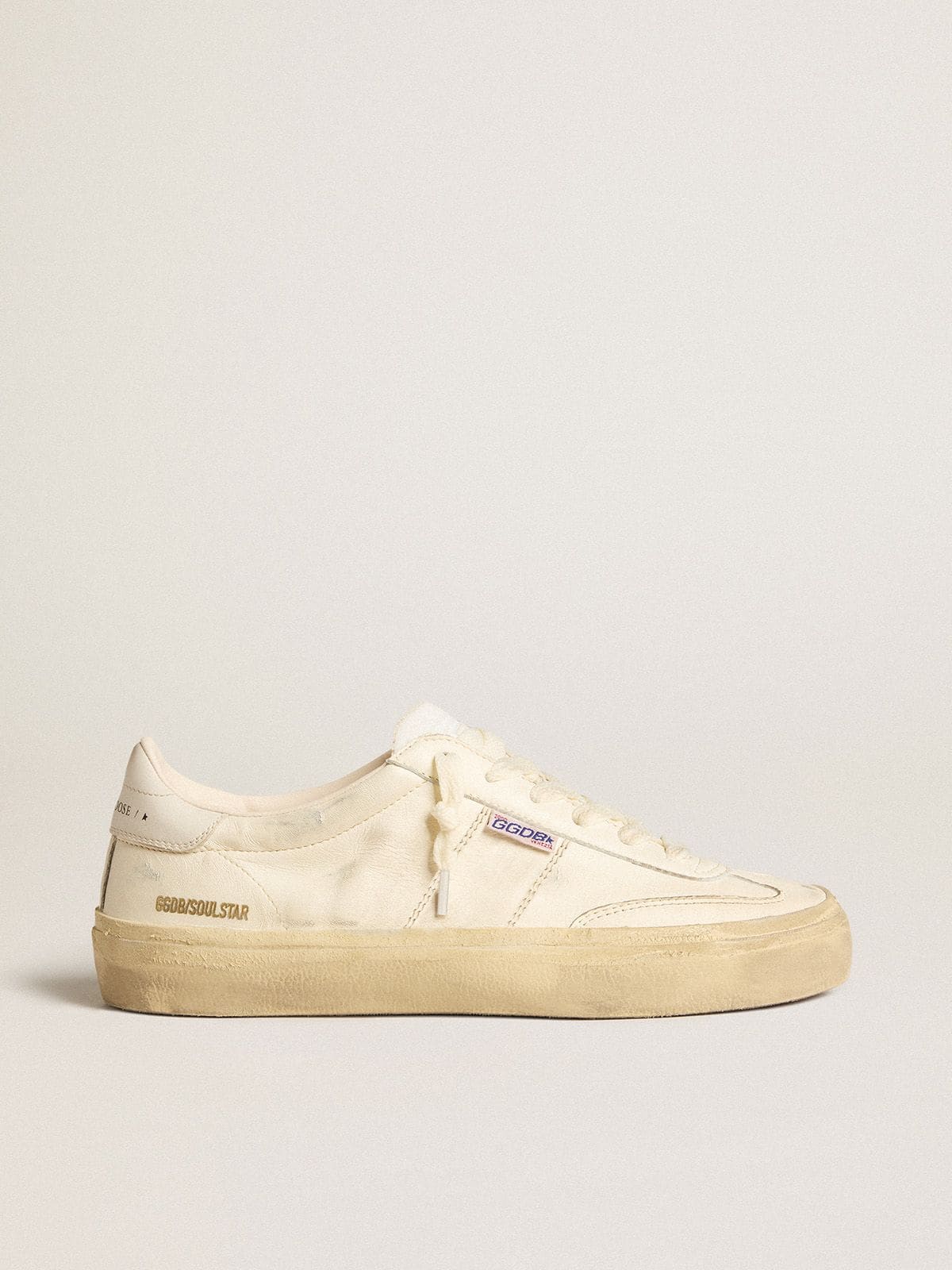 Soul Star in white nappa leather with white leather star| Golden Goose