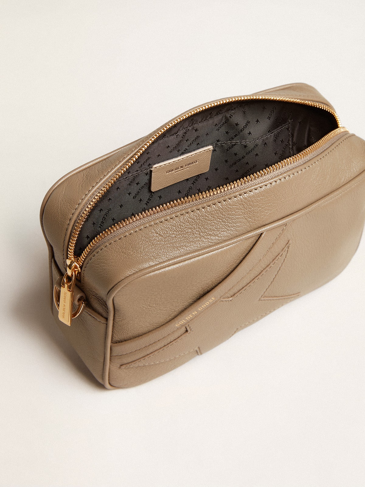 Star Bag in sage-green leather with tone-on-tone star| Golden Goose