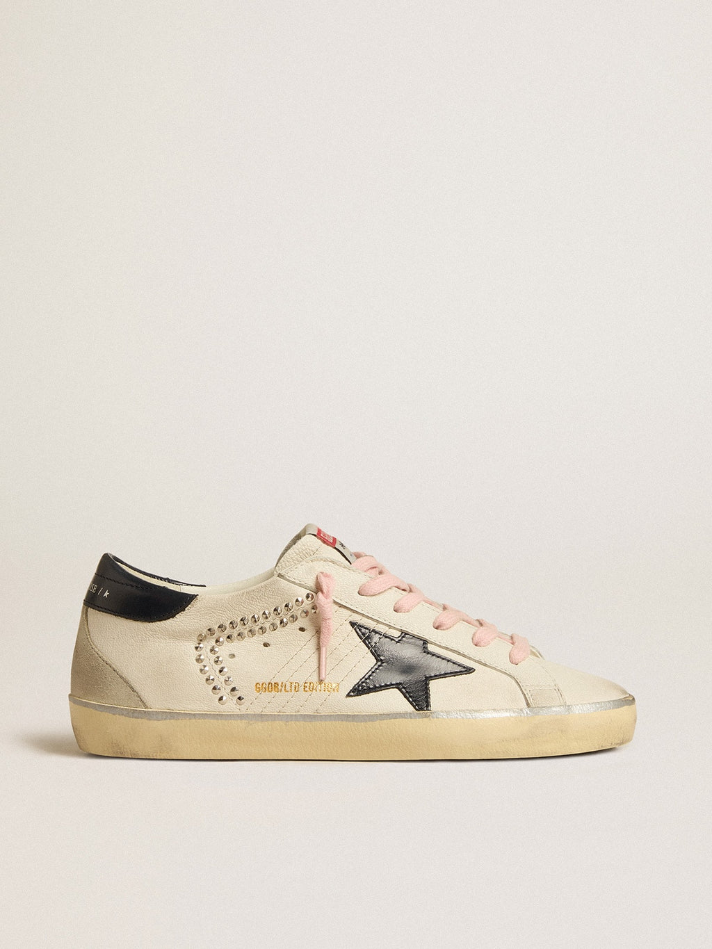 Women's Super-Star LTD with blue leather star and decorative studs| Golden Goose