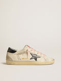 Women's Super-Star LTD with blue leather star and decorative studs| Golden Goose