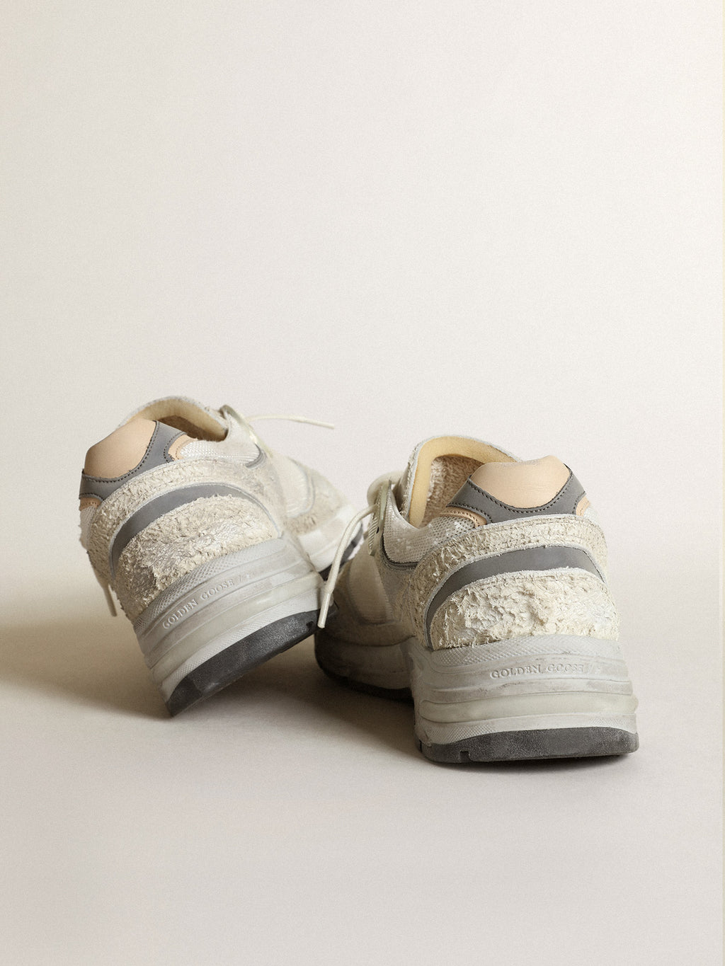 Men's Dad-Star in white and gray suede and white leather star| Golden Goose